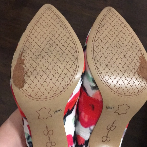 Polka dot with pink heels size 6.5 Jessica Simpson - Picture 2 of 4